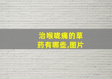 治喉咙痛的草药有哪些,图片