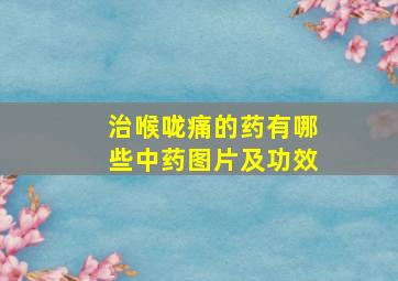 治喉咙痛的药有哪些中药图片及功效