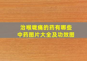 治喉咙痛的药有哪些中药图片大全及功效图