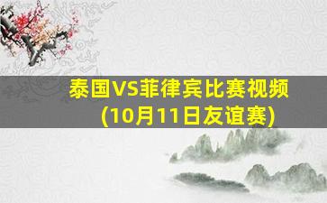 泰国VS菲律宾比赛视频(10月11日友谊赛)