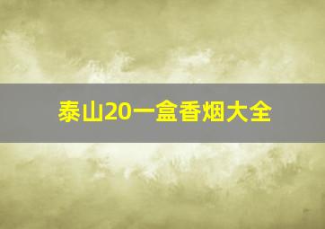 泰山20一盒香烟大全