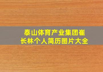 泰山体育产业集团崔长林个人简历图片大全