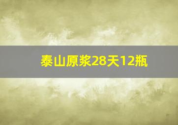 泰山原浆28天12瓶