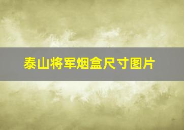 泰山将军烟盒尺寸图片