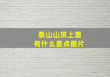 泰山山顶上面有什么景点图片