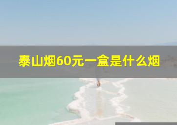 泰山烟60元一盒是什么烟