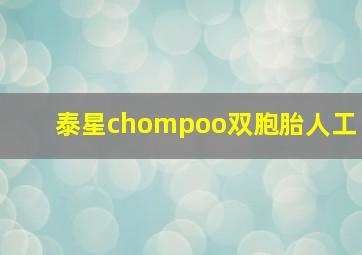 泰星chompoo双胞胎人工