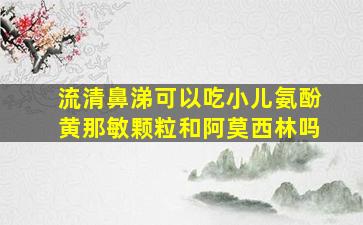 流清鼻涕可以吃小儿氨酚黄那敏颗粒和阿莫西林吗