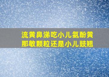 流黄鼻涕吃小儿氨酚黄那敏颗粒还是小儿豉翘