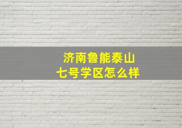 济南鲁能泰山七号学区怎么样