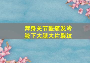 浑身关节酸痛发冷腋下大腿大片裂纹