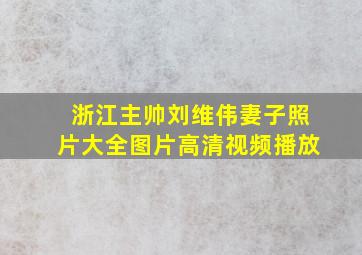 浙江主帅刘维伟妻子照片大全图片高清视频播放