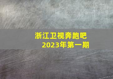 浙江卫视奔跑吧2023年第一期