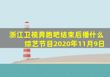 浙江卫视奔跑吧结束后播什么综艺节目2020年11月9日