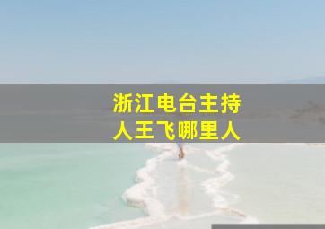 浙江电台主持人王飞哪里人