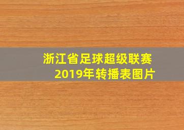 浙江省足球超级联赛2019年转播表图片