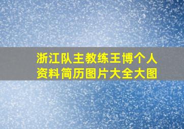 浙江队主教练王博个人资料简历图片大全大图