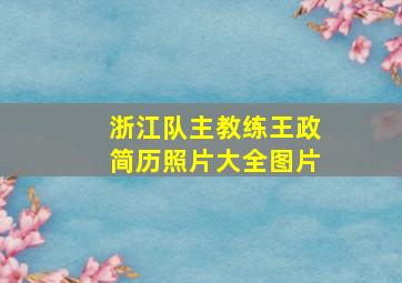 浙江队主教练王政简历照片大全图片