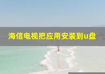 海信电视把应用安装到u盘