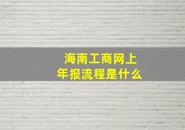 海南工商网上年报流程是什么