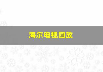 海尔电视回放