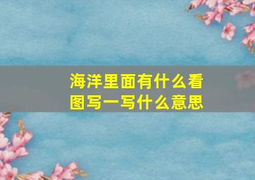 海洋里面有什么看图写一写什么意思