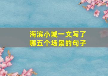 海滨小城一文写了哪五个场景的句子