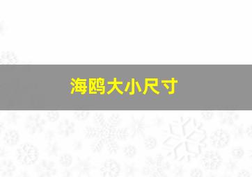 海鸥大小尺寸