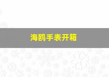 海鸥手表开箱