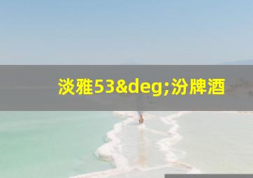 淡雅53°汾牌酒