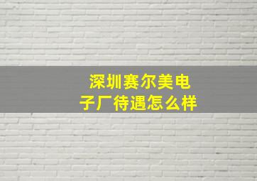 深圳赛尔美电子厂待遇怎么样