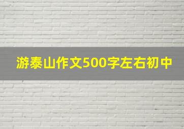 游泰山作文500字左右初中