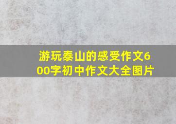 游玩泰山的感受作文600字初中作文大全图片