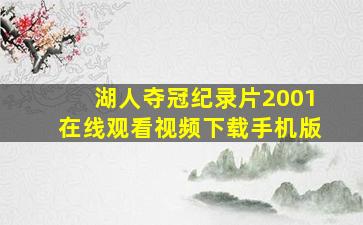 湖人夺冠纪录片2001在线观看视频下载手机版