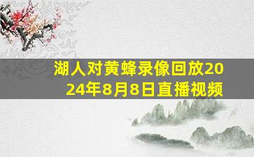 湖人对黄蜂录像回放2024年8月8日直播视频