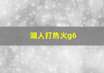 湖人打热火g6