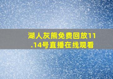 湖人灰熊免费回放11.14号直播在线观看