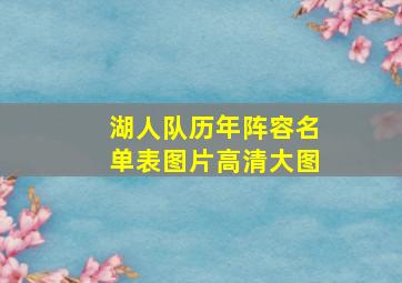 湖人队历年阵容名单表图片高清大图