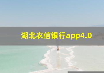 湖北农信银行app4.0