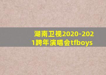 湖南卫视2020-2021跨年演唱会tfboys