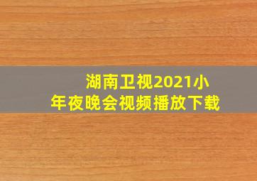 湖南卫视2021小年夜晚会视频播放下载