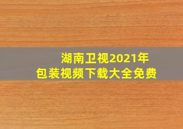 湖南卫视2021年包装视频下载大全免费