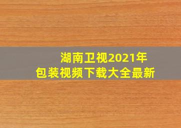 湖南卫视2021年包装视频下载大全最新