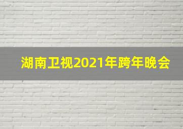 湖南卫视2021年跨年晚会