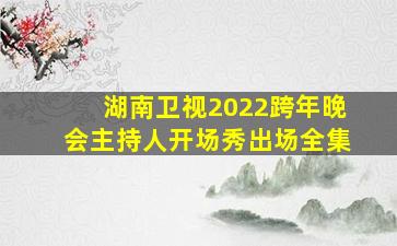 湖南卫视2022跨年晚会主持人开场秀出场全集