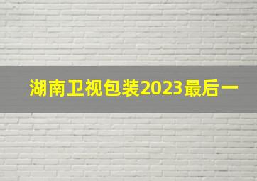 湖南卫视包装2023最后一