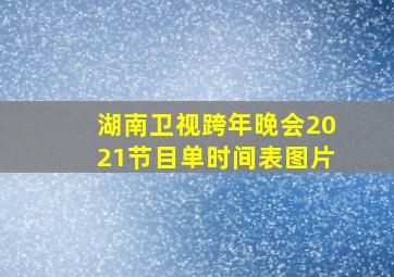 湖南卫视跨年晚会2021节目单时间表图片