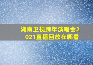 湖南卫视跨年演唱会2021直播回放在哪看