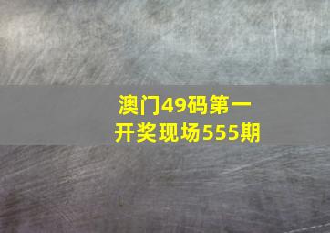 澳门49码第一开奖现场555期