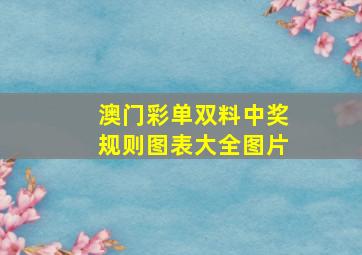 澳门彩单双料中奖规则图表大全图片